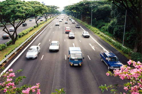 新加坡国小人少，但交通十分发达，公路总长度为3000公里，高速公路140公里。目前，以泛岛高速、中央高速和淡滨尼高速为主的9条高速公路已经构筑起一个高度发达的立体陆路交通网。